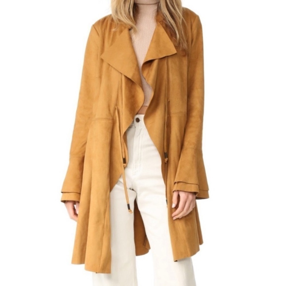 ✅ Free People Jacket Meadow Faux Suede in Sand Brown - Picture 2 of 12